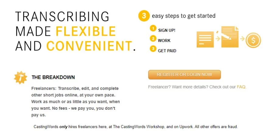 Transcription jobs casting words